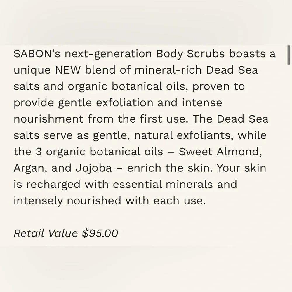 NWT SABON Body Scrub Set - Picture 5 of 5